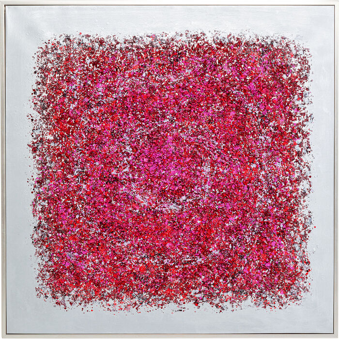 Rammet Kunstverk Flower Explosion 120x120cm