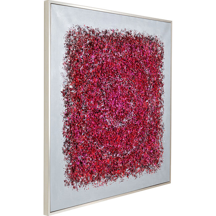 Rammet Kunstverk Flower Explosion 120x120cm