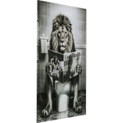 Glassbilde Bath Lion 60x80 cm