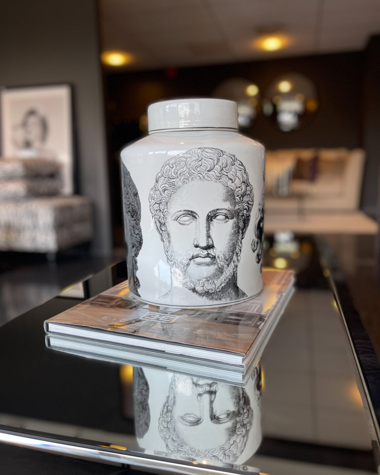 Jar Roman Faces Hvit 32 cm