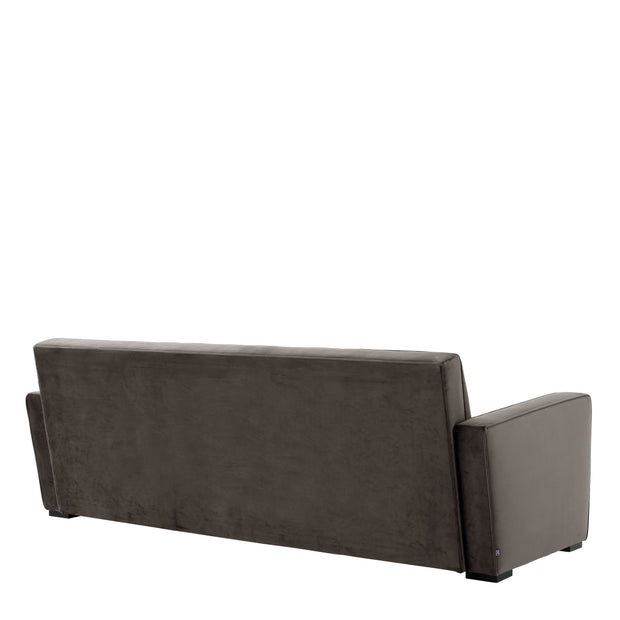 Edmond dyp grå velour Eichholtz 3-seter sofa