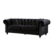 Royal Classic 3-seter Sofa Shiny Sort Velour