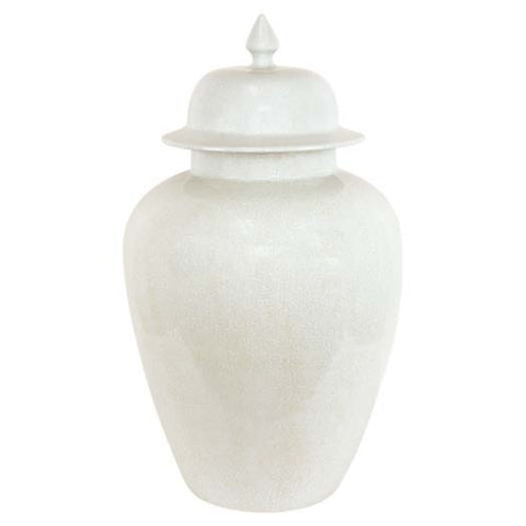 Temple Jar White 55 cm