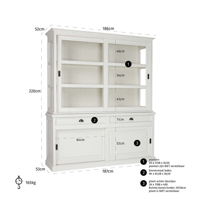 Cabinet Hvit 218 cm