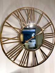 Veggklokke Gull/Speil  80 cm