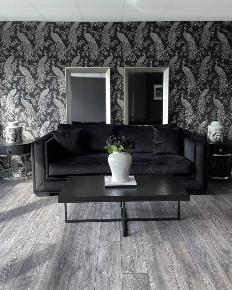 Chestina 3-seter Sofa Sort Velour