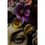 Glassbilde Flower Art Lady 120 x 120