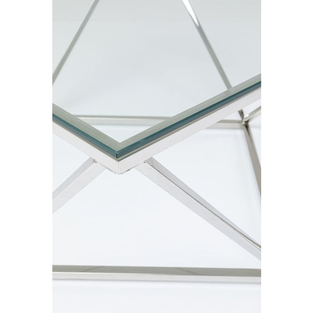Salongbord Cristallo Sølv/Glass 80 cm