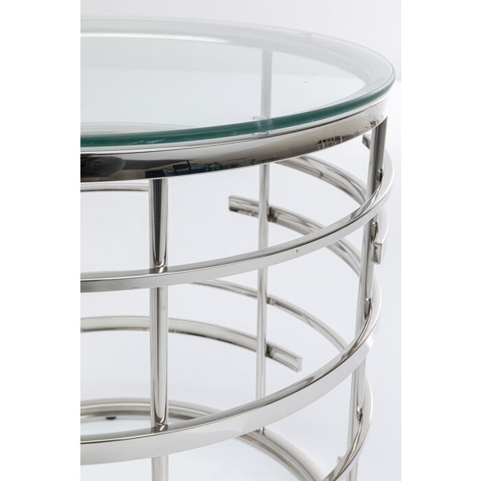 Sidebord Jupiter Glass/Sølv 55 cm