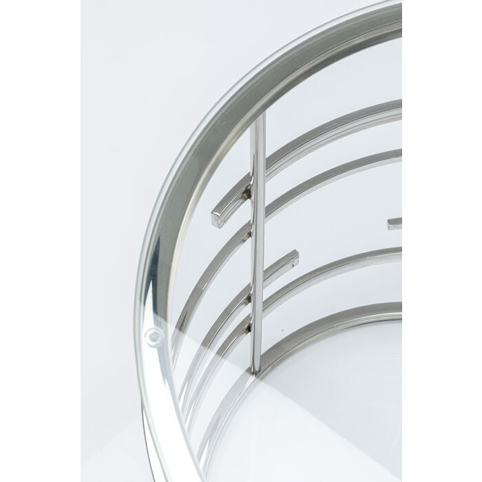 Sidebord Jupiter Glass/Sølv 55 cm