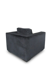 Chestina Black Velvet Armchair