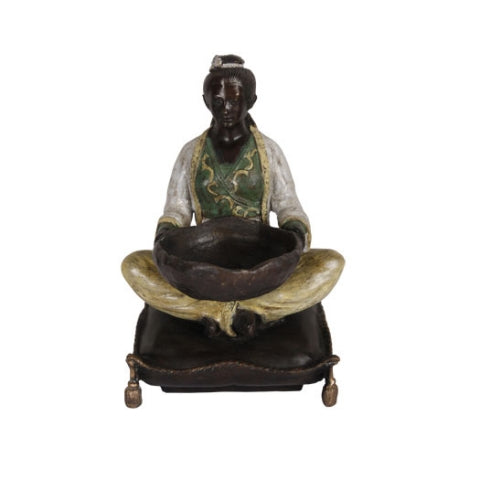 Figur Woman Sitting w/Bowl