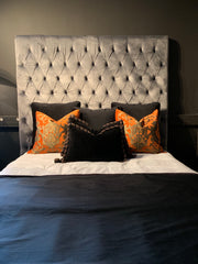 Headboard Classic 150 cm Grå Velour