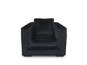 Chestina Black Velvet Armchair